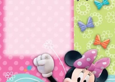Cute Minnie Mouse Invitation template | Invitation Center