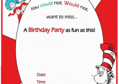 Free Printable Dr. Seuss Birthday Invitation | Invitation Center