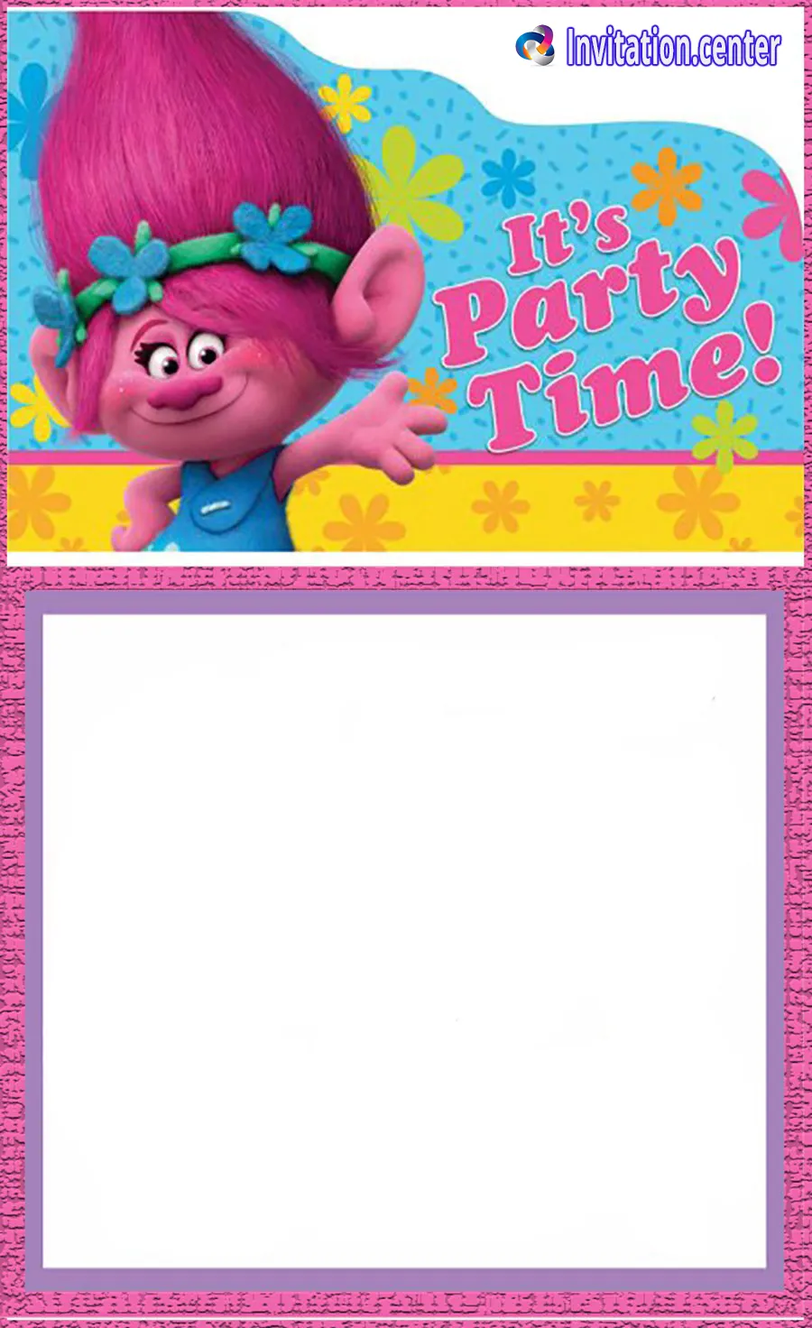 Free Printable Trolls Invitation Card | Invitation Center