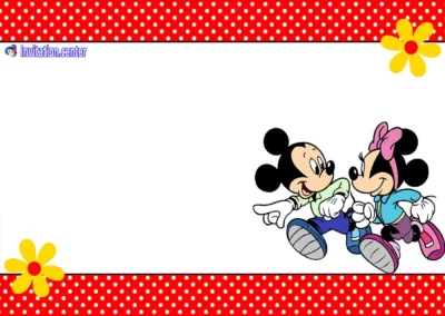 Mickey and Minnie Mouse Blank Invitation | Invitation Center