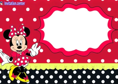 Minnie Mouse Birthday Party Invitation Template | Invitation Center