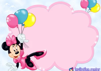 Minnie Mouse invitation template pink | Invitation Center