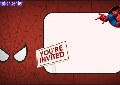 Blank Spider-Man invitation | Invitation Center