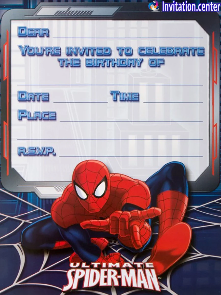 Throw the Ultimate Spider-Verse Party with These Free, Downloadable Spider-Man Invitation Templates! - Invitation Center